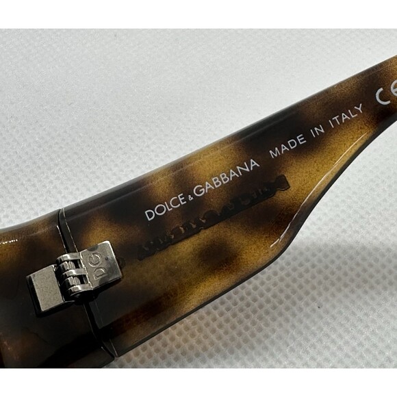 Dolce & Gabbana DG 6020 502/71 Sunglasses 61-15-125 Tortoise Shell Wrap Italy - Picture 10 of 11